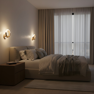 Directional Wall Light – Modern Minimalist Oval Wall Sconce in Gold Metal