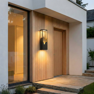 Modern Garden Wall Light – Outdoor Wall Sconce with Mountain Landscape Design