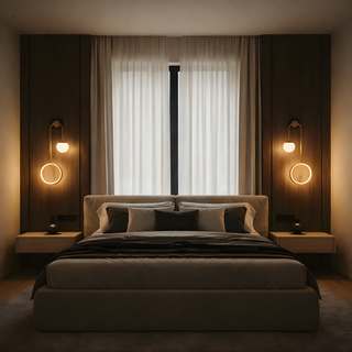Slender Wall Light | Gold Finish Lighting - Natural Style Lamp by Lumavera