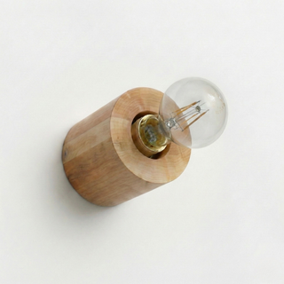 Natural Wood Wall Light – Minimalist Wooden Lamp | Warm Accent Lighting