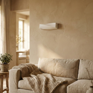 Modern Ceramic Wall Light | White Ceramic Wall Lamp with Ambient Hallway Lighting