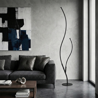 Modern Floor Lamp – Two Branch Adjustable Color Temperature Dimmable LED Light