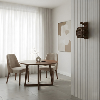 Applique murale en bambou – Applique murale en rotin fabriquée à la main | Éclairage marron naturel