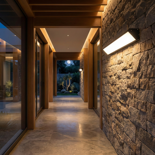 Outdoor Wall Light - Aluminum IP65 Waterproof Exterior Lamp with Warm LED