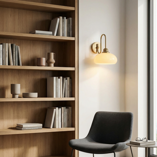 Glass Wall Light – Textured Glass Sconce with Gold or Chrome Finish
