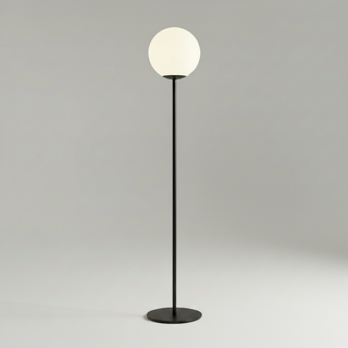Modern Floor Lamp – Scandinavian Aluminum Globe Lighting with Soft Ambient Light