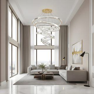 Modern Crystal Pendant Light – Luxury Dining Room Lighting With Remote Control
