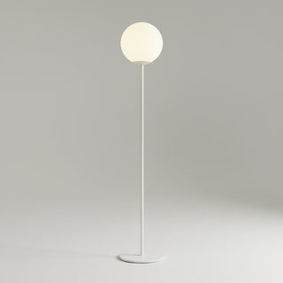 Modern Floor Lamp – Scandinavian Aluminum Globe Lighting with Soft Ambient Light