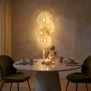 Glass Wall Light – Modern Ribbed Glass Sconce with Integrated LED & Gold Finish