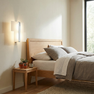 Modern Wall Light – Chrome Wall Light with White Glass Lamp | Sleek Metal Lamp