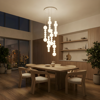 Modern Iron Pendant Light – Elegant LED Dining Room Lighting Fixture