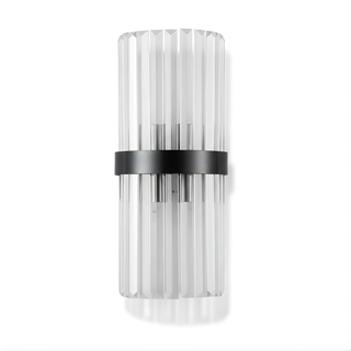 Crystal Wall Light – Rectangular Aluminium Wall Sconce with Warm White LED Bulbs