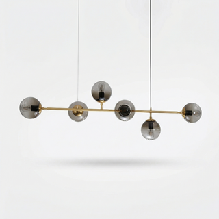 Modern Pendant Lamp – Adjustable LED Aluminum Pendant Light with Glass Globe Design