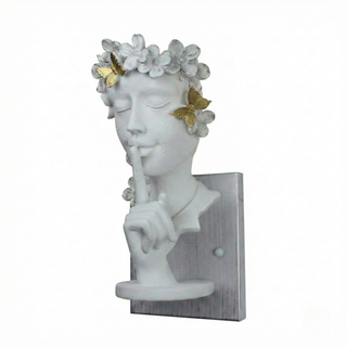 Decorative Wall Lamp – Sculpted Resin Butterfly Light With Gold Finish