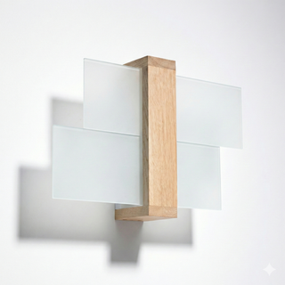 Natural Wood Wall Light – Scandinavian Wooden Wall Sconce | Warm Ambient Bedroom Lighting