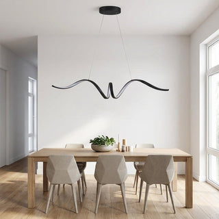 Aluminum Pendant Light – Wavy Acrylic Pendant Lamp with Adjustable Cable