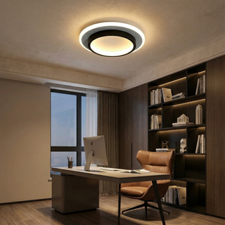 Black Acrylic Ceiling Light – Modern Living Room LED Fixture by Lumavera