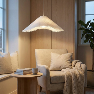 Nordic LED Pendant Light – White Iron Modern Pendant Lamp for Living Room Lighting