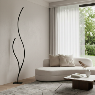 Modern Floor Lamp – Two Branch Adjustable Color Temperature Dimmable LED Light