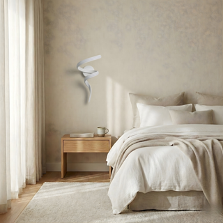 Swirl Wall Light – Designer Aluminium Sconce with Diffuse Acrylic Lamp