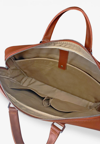 leather laptop bag durable genuine leather briefcase padded compartment product view