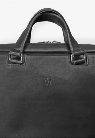 leather laptop bag durable genuine leather briefcase padded compartment detail