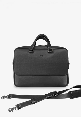 leather laptop bag durable genuine leather briefcase padded compartment close-up