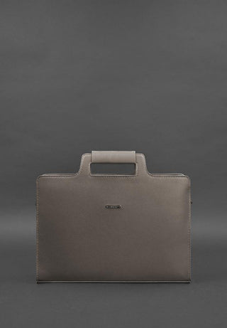 women leather laptop bag durable spacious business bag shoulder strap detail