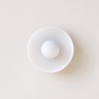 Plafonnier de cuisine moderne - Luminaire rond en verre à montage encastré pour éclairage d'îlot