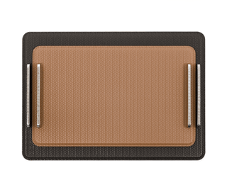 aluminium rectangular tray pinetti elegant calf leather serving tray chrome frame detail