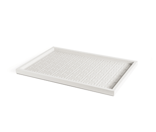 calfskin leather tray pinetti elegant embossed rectangular tray waterproof base side view