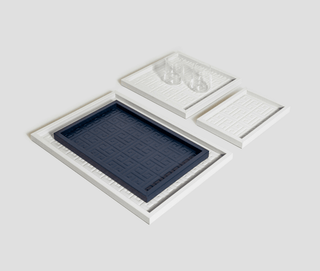 calfskin leather tray pinetti elegant embossed rectangular tray waterproof base detail