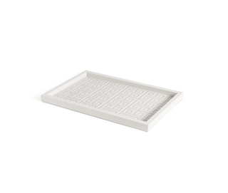 calfskin leather tray pinetti elegant embossed rectangular tray waterproof base close-up