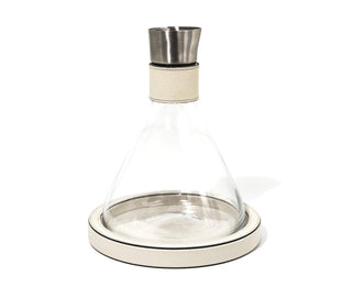 designer wine decanter elegant glass carafe wine aerator home office front view