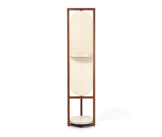 elena valet stand designer walnut wood with mirror tray bedroom set view