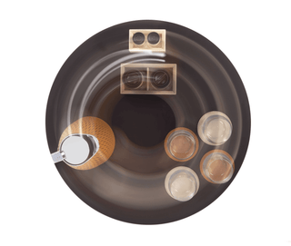 leather lazy susan pinetti revolving serving tray elegant calf leather centerpiece detail