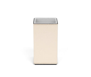 square waterproof leather bathroom set soap dispenser toothbrush holder detail
