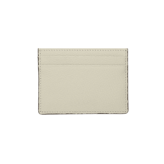 leather card holder haven minimalist ivory compact epsom pattern wallet front view