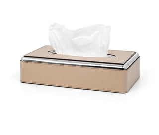 elegant leather waterproof rectangular tissue box dispenser close-up