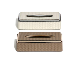 elegant leather waterproof rectangular tissue box dispenser side view