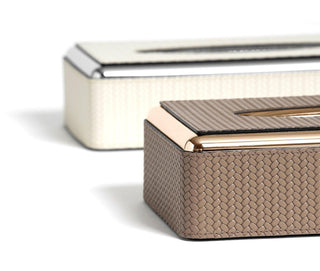 elegant leather waterproof rectangular tissue box dispenser detail