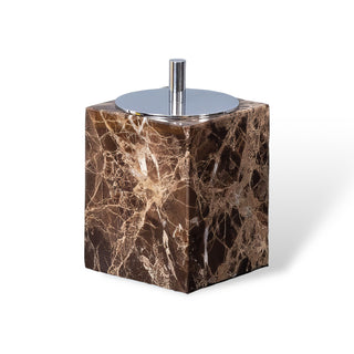 Juego de baño de mármol oscuro – Dispensador de jabón y accesorios de mármol marrón de lujo