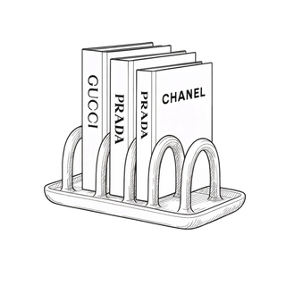 pop art ceramic modern colorful artistic bookend stand close-up