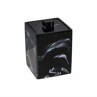 black marble bathroom set white veined luxury modern design detail