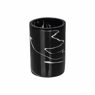 black marble bathroom set white veined luxury modern design close-up