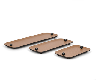 Olimpia waterproof leather bathroom tray chrome feet decorative detail