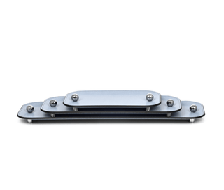 Olimpia waterproof leather bathroom tray chrome feet decorative close-up
