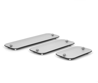 Olimpia waterproof leather bathroom tray chrome feet decorative set view
