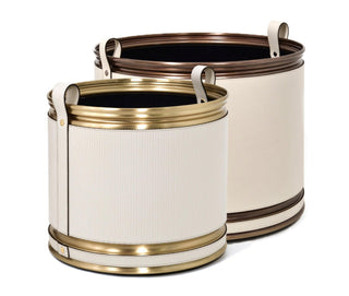 steel champagne bucket designer wine cooler handles wheels luxury cachepot side view