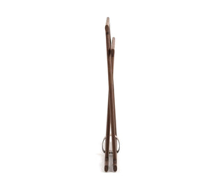 Chelsea walnut wood blanket rack handcrafted storage detail